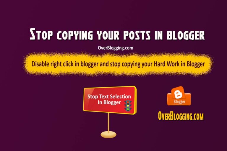 stop text selection in blogger